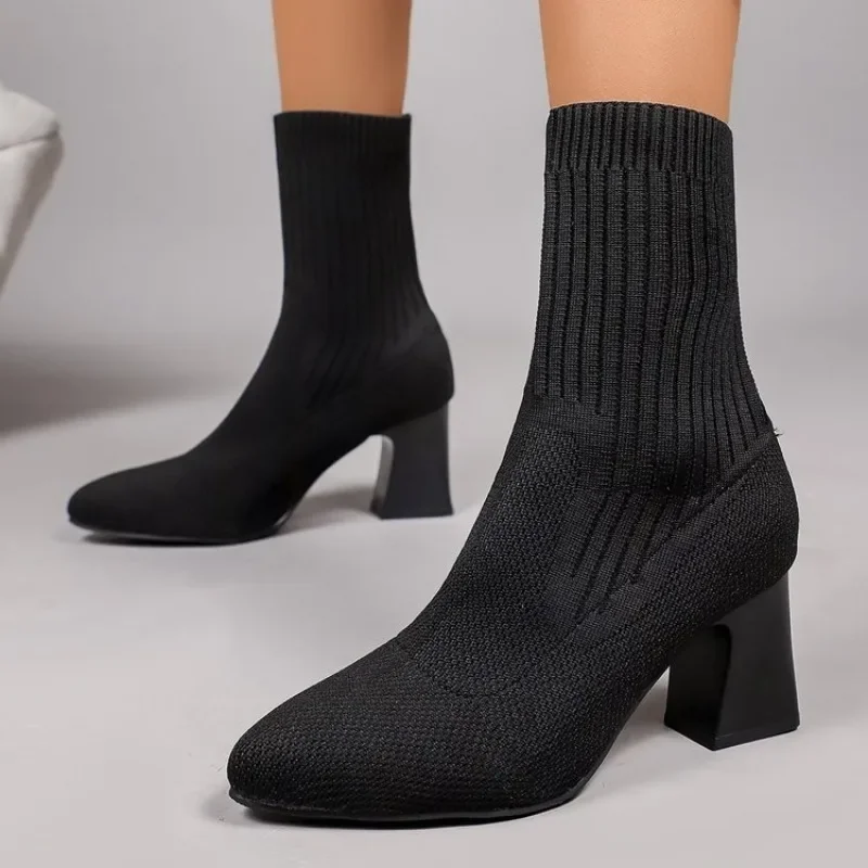 Embellish Knit - Stivaletti alla Moda per Donna in